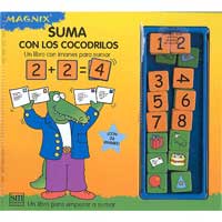 Suma con los cocodrilos : un libro con imanes para sumar