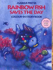 Pega y colorea con el pez Arcoiris