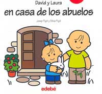 David y Laura en casa de los abuelos