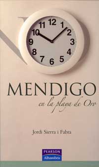 Mendigo en la playa de oro