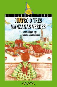 Cuatro o tres manzanas verdes