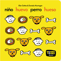Niño huevo perro hueso