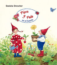 Pipa y Pele en el huerto