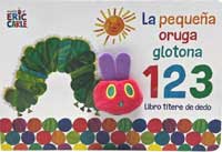 La pequeña oruga glotona 123. Libro títere de dedo