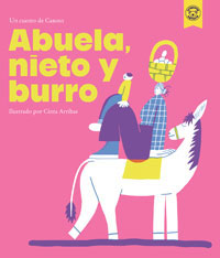 Abuela, nieto y burro