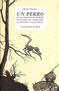 Un perro en el grabado de Durero titulado "El caballero, la muerte y el diablo"