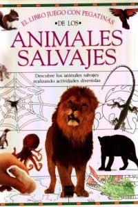 El libro juego con pegatinas de los animales salvajes