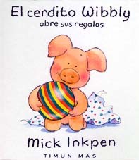 El cerdito Wibbly abre sus regalos